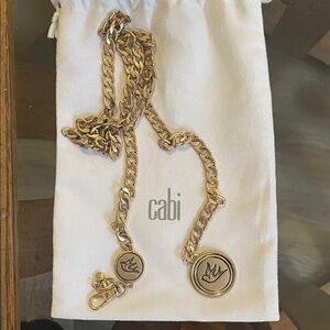 Cabi long gold chain necklace